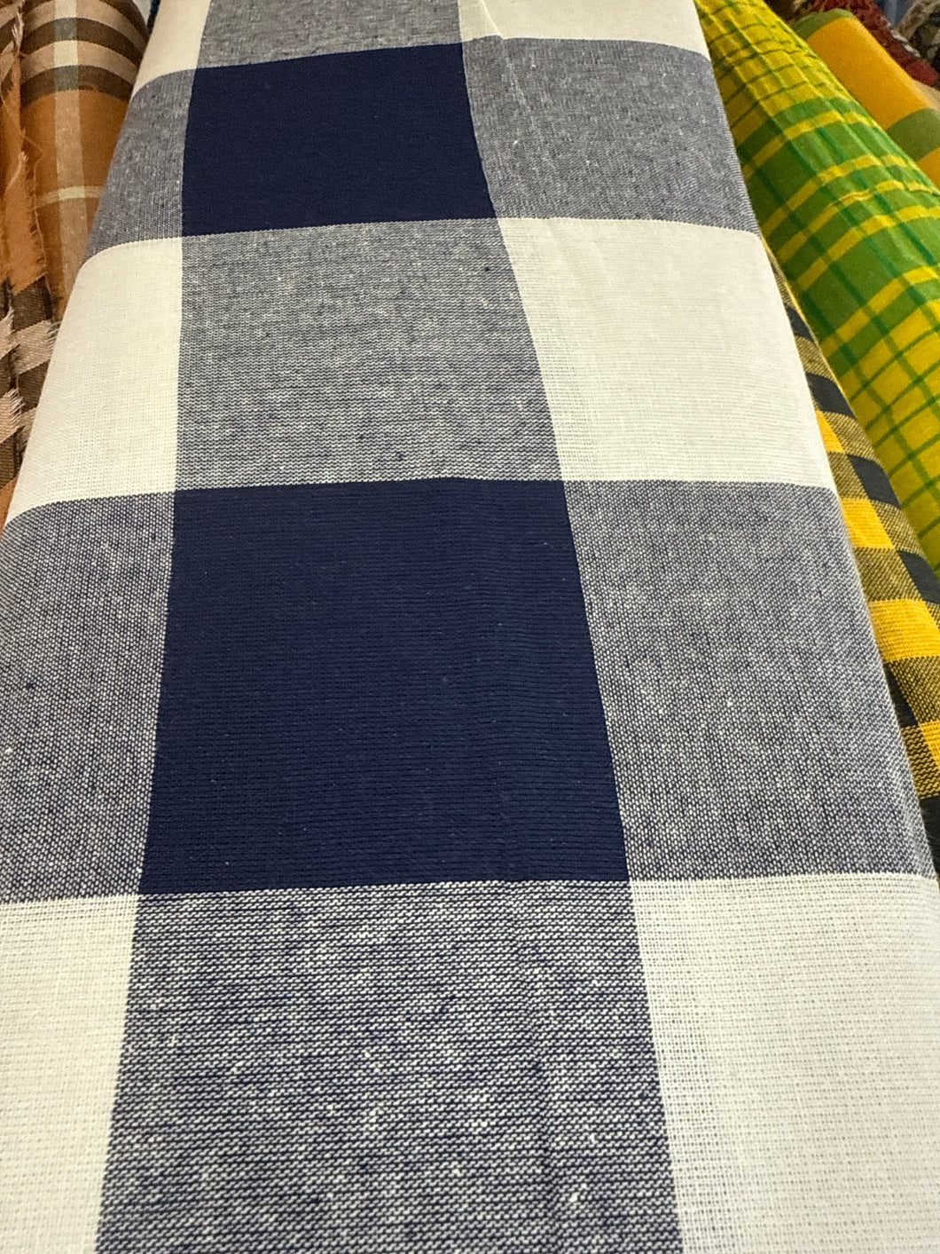 Pangi stof donkerblauw